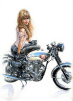 Brigitte Bardot and BSA Gold Star