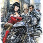 Bettie Page and Triton - Christmas Card