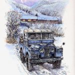 Series One Truck Cab in the Snow - Christmas Card