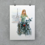 Jane Birkin and Triumph Daytona - Image 2