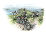 Cape Cornwall Triumph Tiger Cub and Land Rover Series One