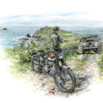Cape Cornwall Triumph Tiger Cub and Land Rover Series One