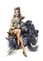 Marlene Dietrich and Harley-Davidson XA