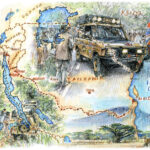 Tanzania Burundi Camel trophy 1991 - Map